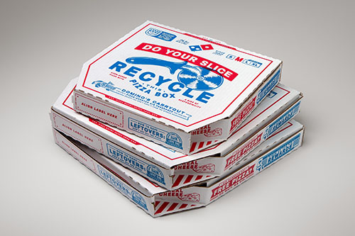 Domino's Handmade Pan Pizza boxes